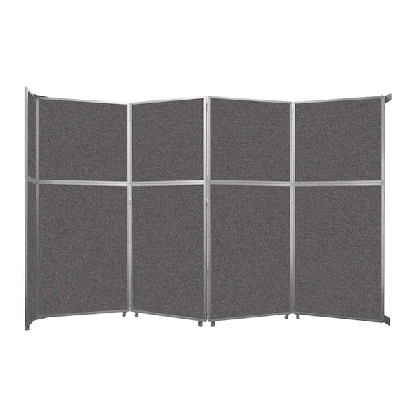 Operable Wall Folding Room Divider 15'7" x 10'3/4" Charcoal Gray Fabric
